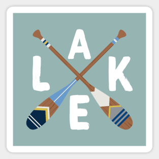 LAKE Life Painted Paddle Oars Magnet